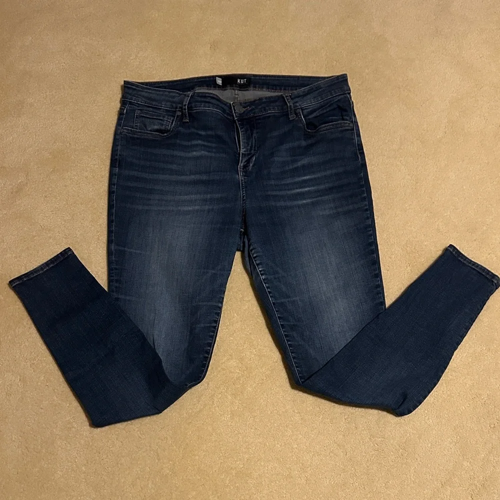 Kut from the Kloth Dark Wash Skinny Jeans - Picture 1 of 4